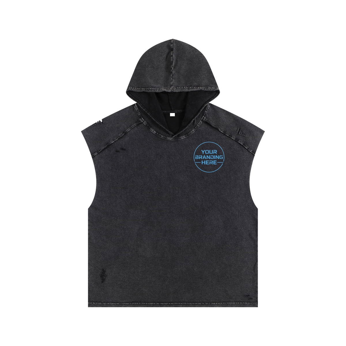 Snow Washed Boxy Hooded Tank Top - RB0006-C001-V2