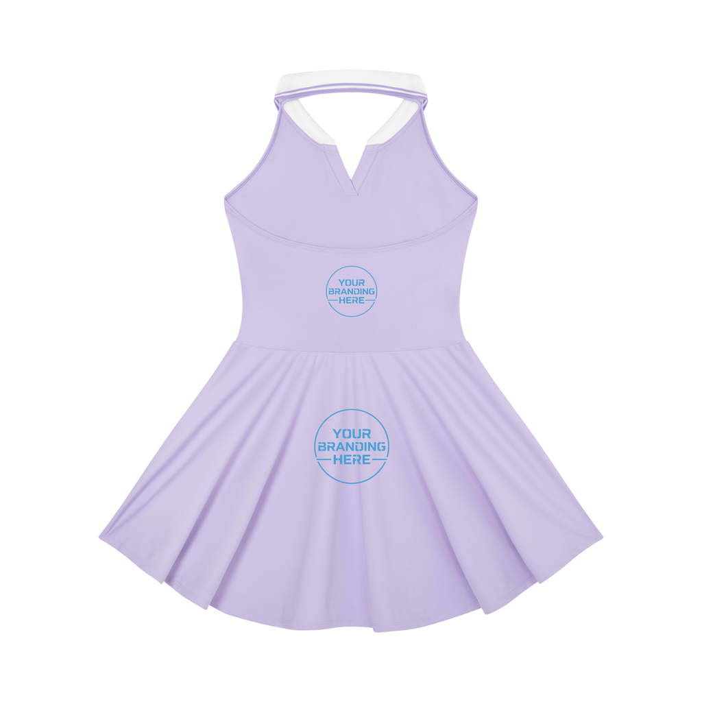 Women's Collared Halter A-Line Tennis Dress - WO0008-P001-V2