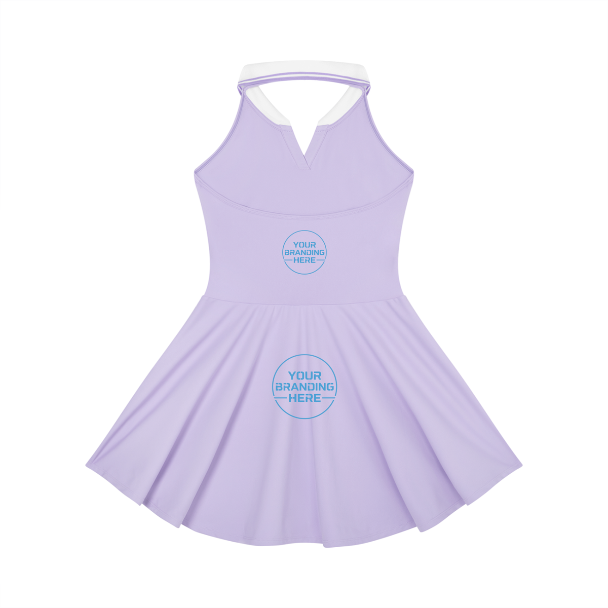 Women's Collared Halter A-Line Tennis Dress - WO0008-P001-V2