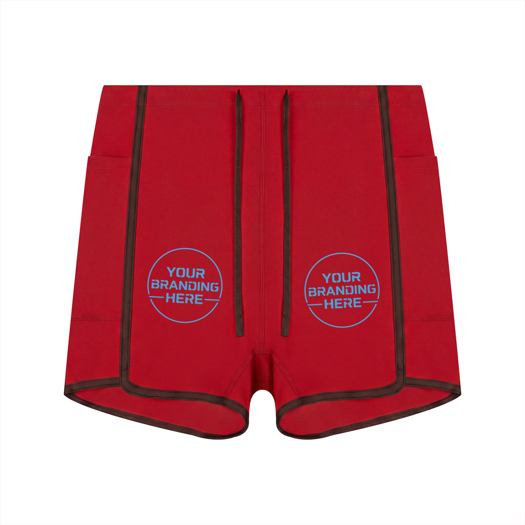 Women's High Waisted Ringer Yoga Shorts - WB0068-O001-V2