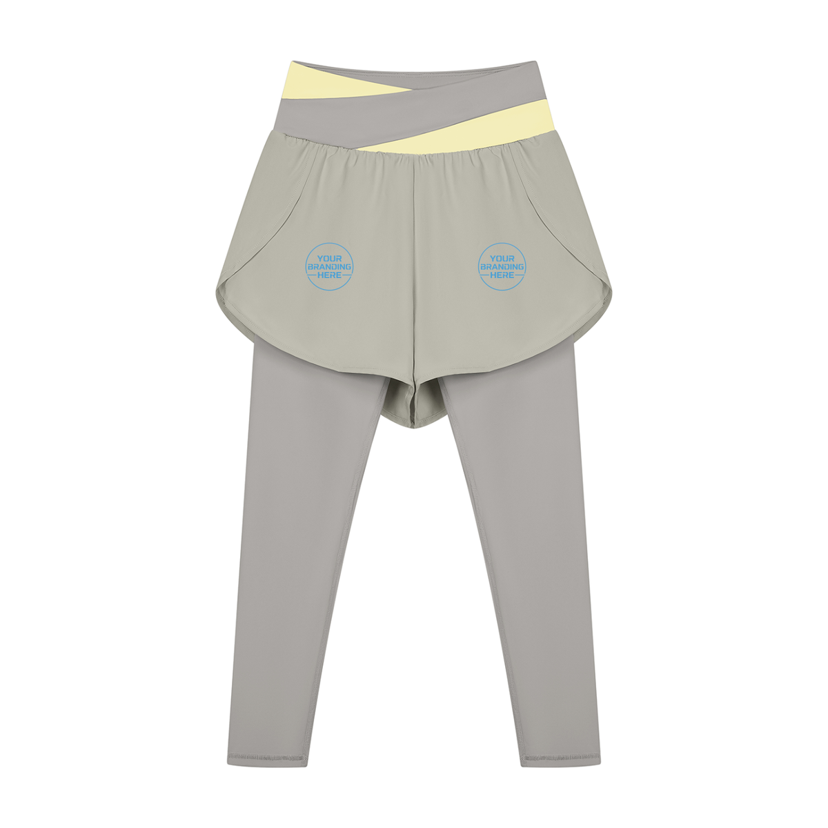 Women's Paneled High Waisted Yoga Leggings - WB0101-P001-V2