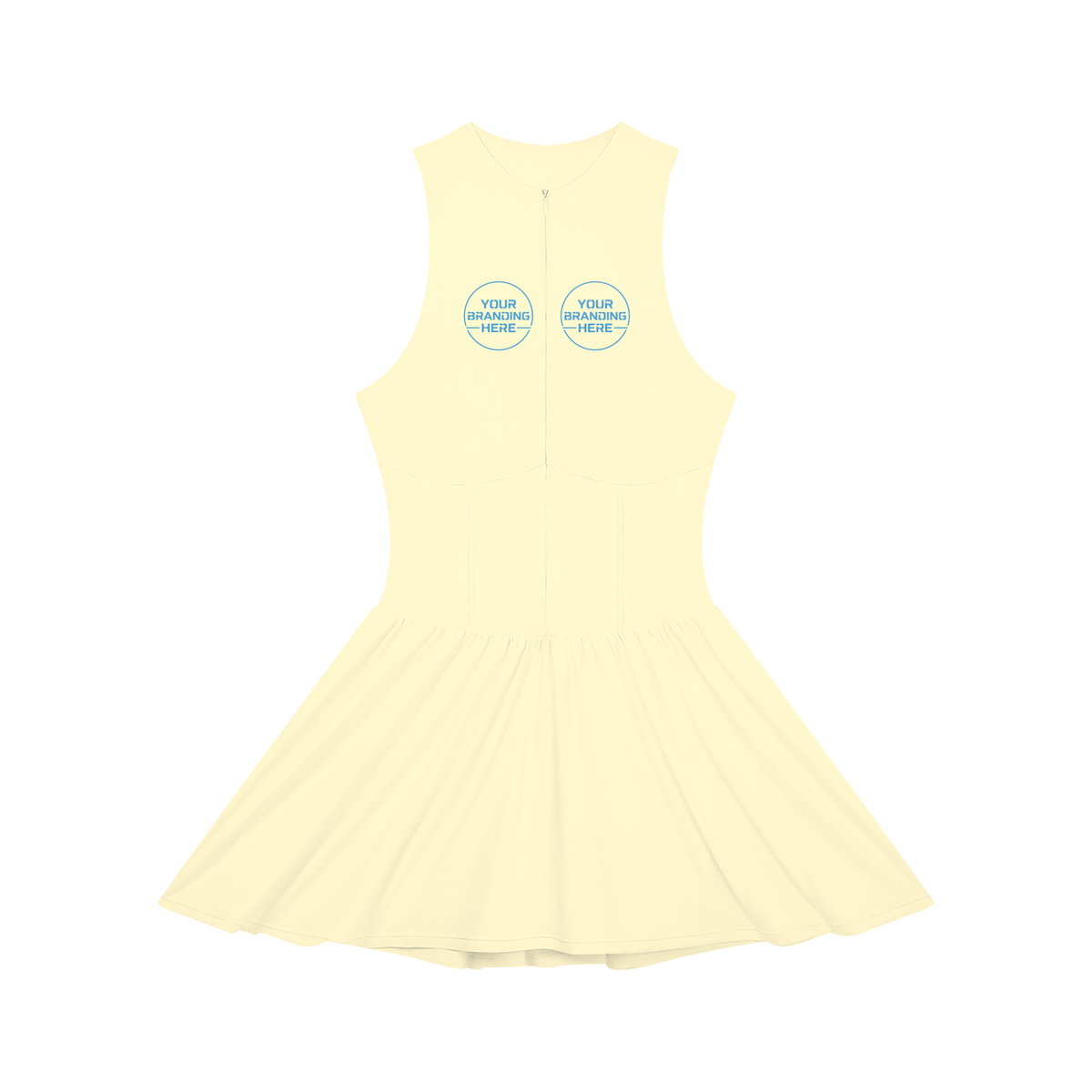 Women’s Ruched Sleeveless Full-Zip Dress - WO0015-O001-V2