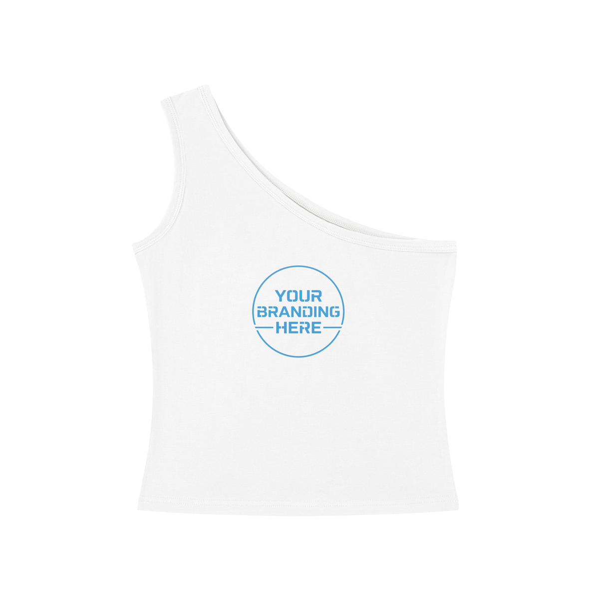 Women's One-Shoulder Crop Tank Top - WT0079-O001-V2