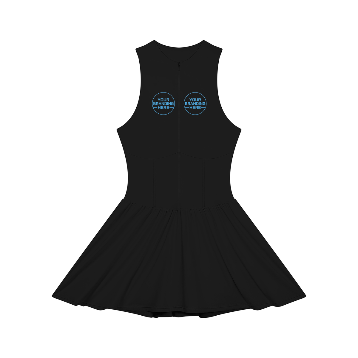 Women’s Ruched Sleeveless Full-Zip Dress - WO0015-O001-V2