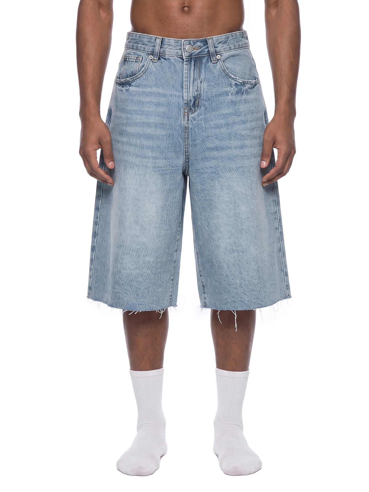 Men’s Vintage Wide Leg Denim Shorts - MB0031-C001-V2