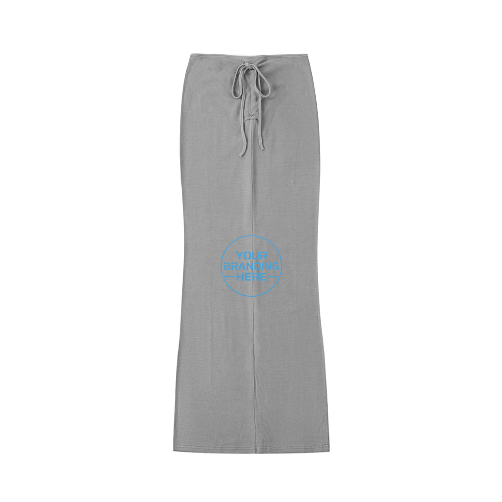 Dyed Washed Drawstring Maxi Skirt - WS0009-C001-V2