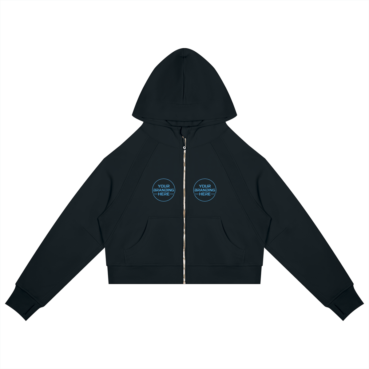 Cropped Zip-Through Hoodie - RP0008-P001-V6
