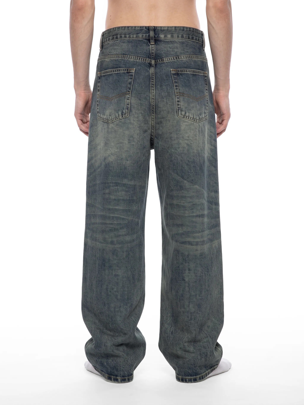 Men's Vintage Wash Denim Jeans - MB0039-C001-V2