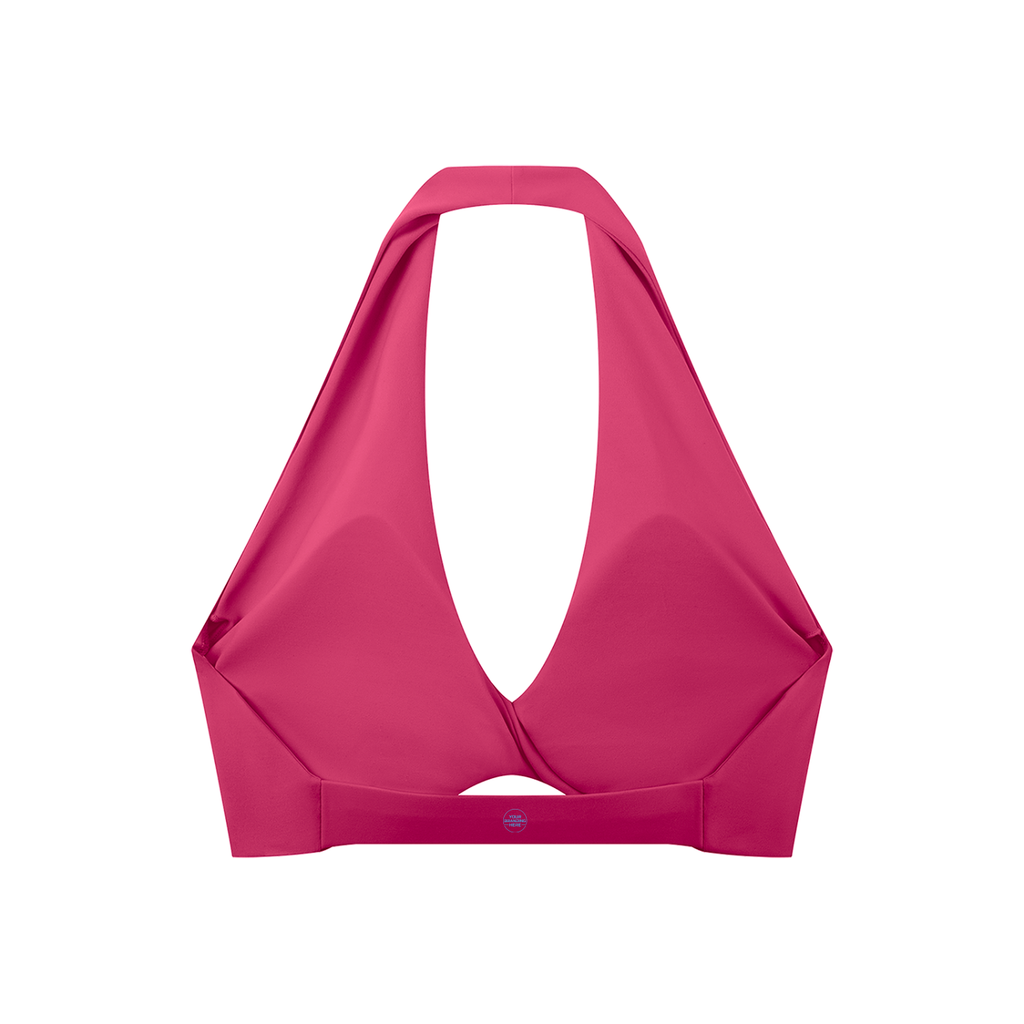 Women's Pleated Halter Sports Bra - WT0063-O001-V2