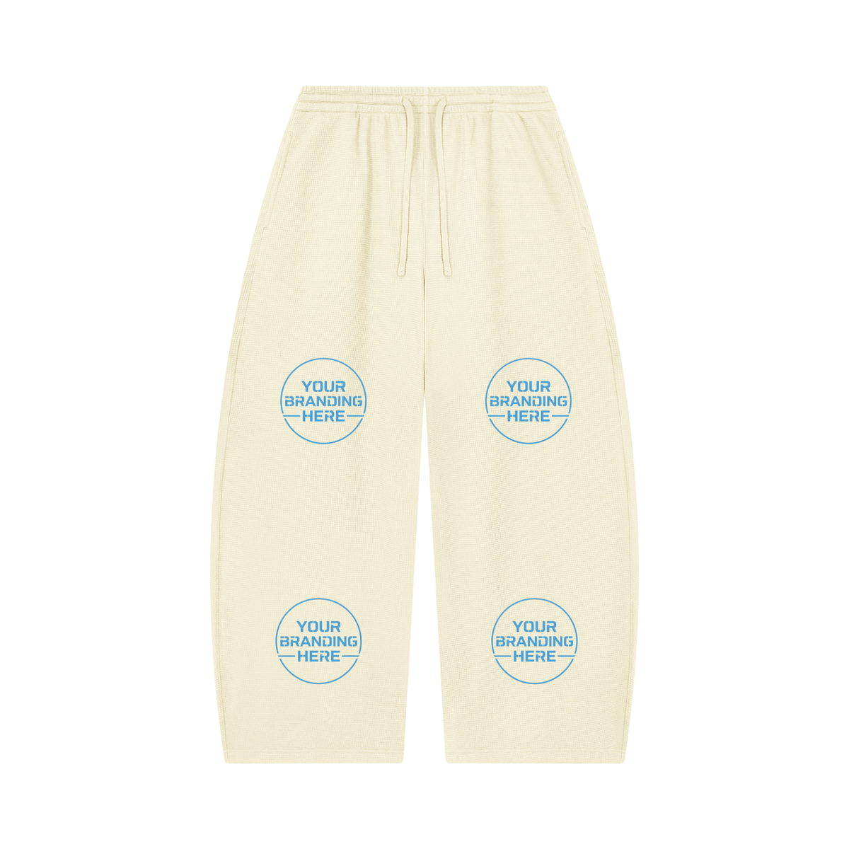 Unisex Waffle Barrel Leg Pants - UB0058-P001-V2
