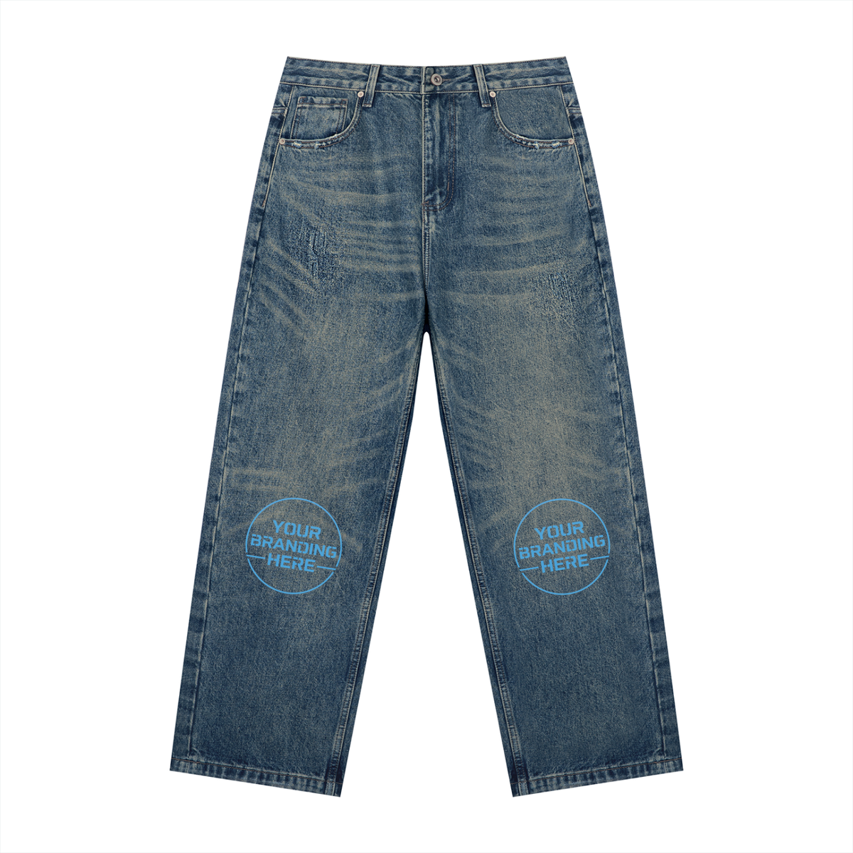 Men's Vintage Wash Denim Jeans - MB0040-C001-V2