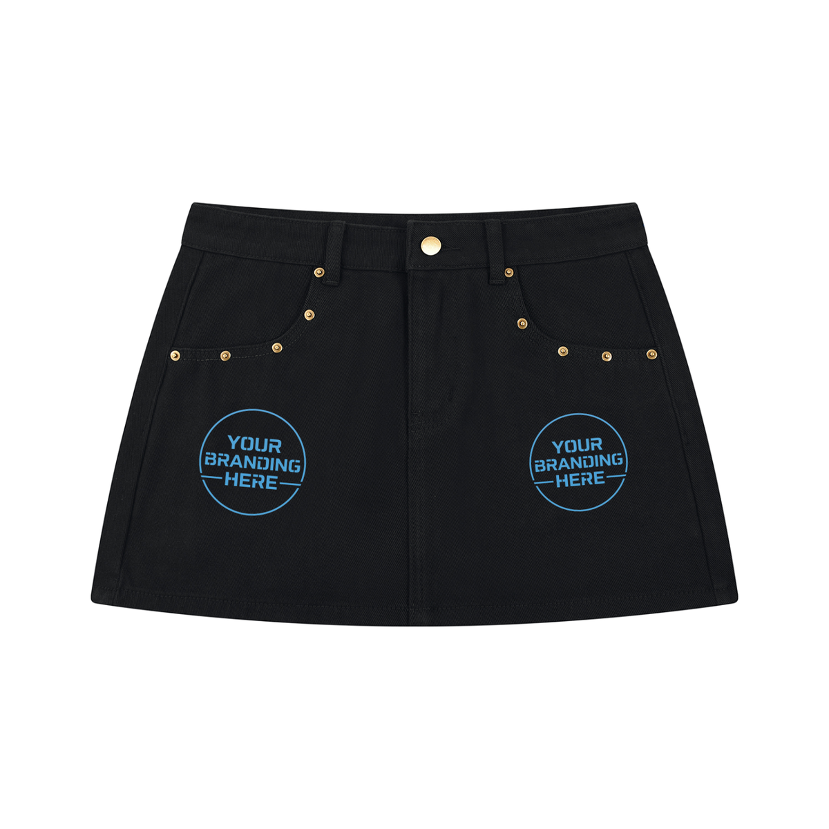 Women's Studded Denim Mini Skirt - WB0079-C001-V2