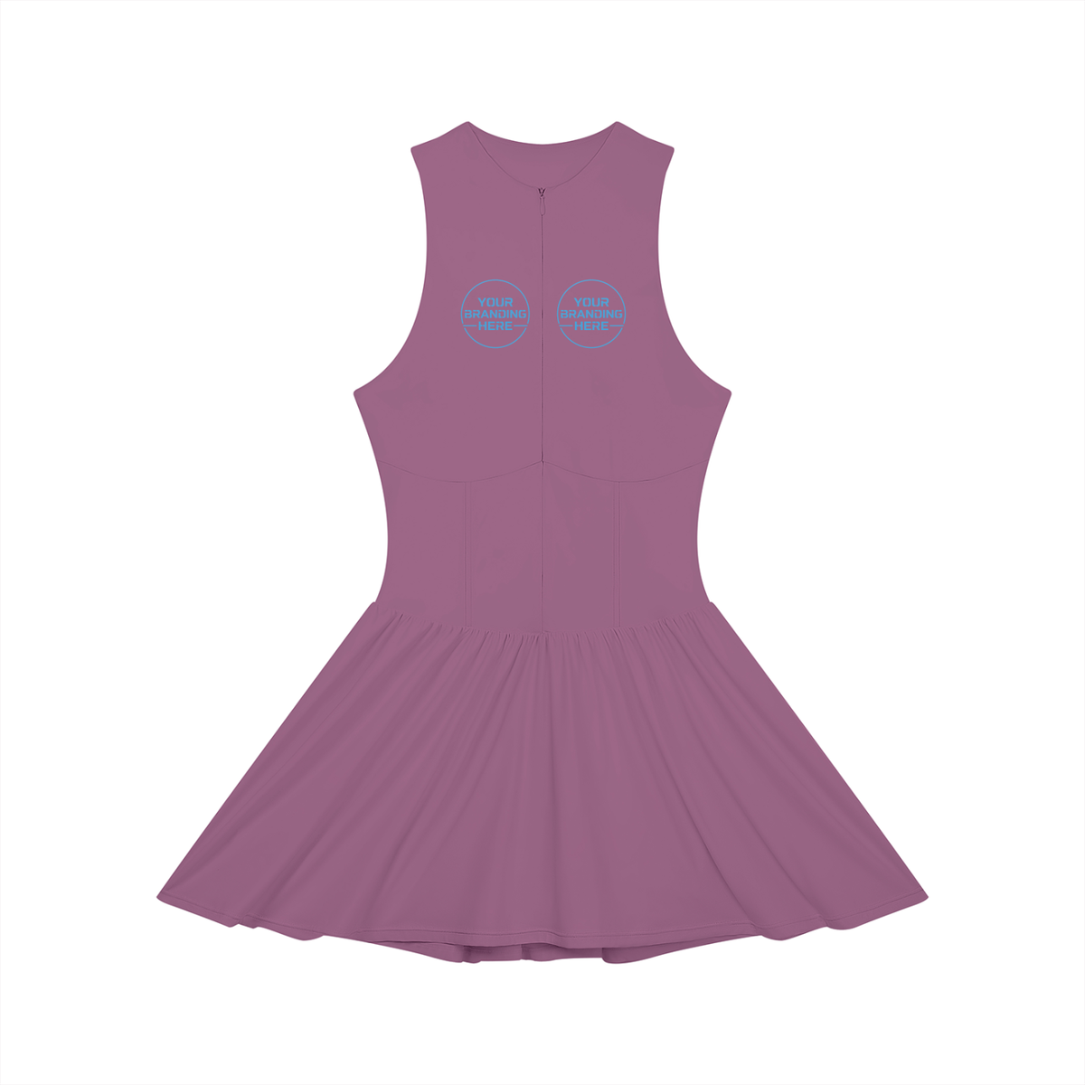 Women’s Ruched Sleeveless Full-Zip Dress - WO0015-O001-V2