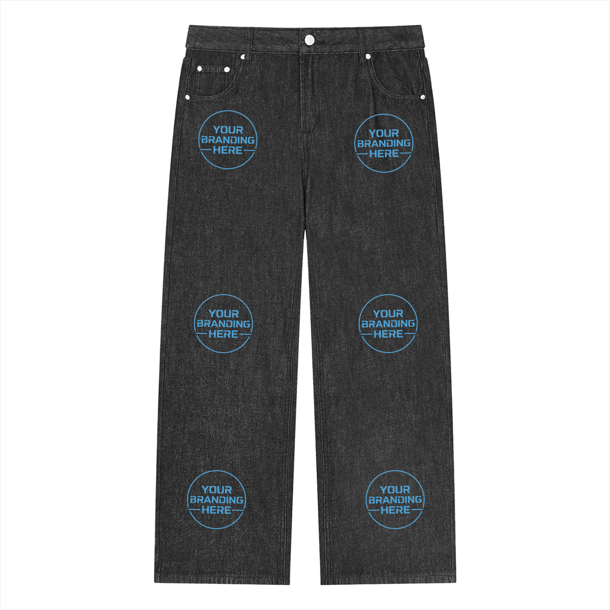 Unisex Vintage Wash Straight Leg Jeans - UB0029-C001-V2