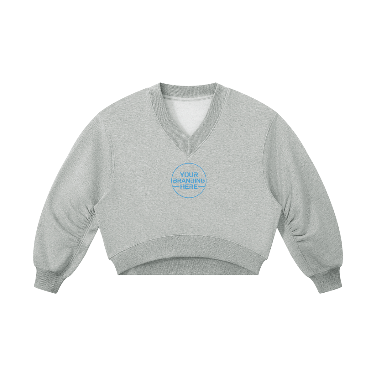 Women’s Crop V-Neck Sweatshirt - WB0067-C001-V2