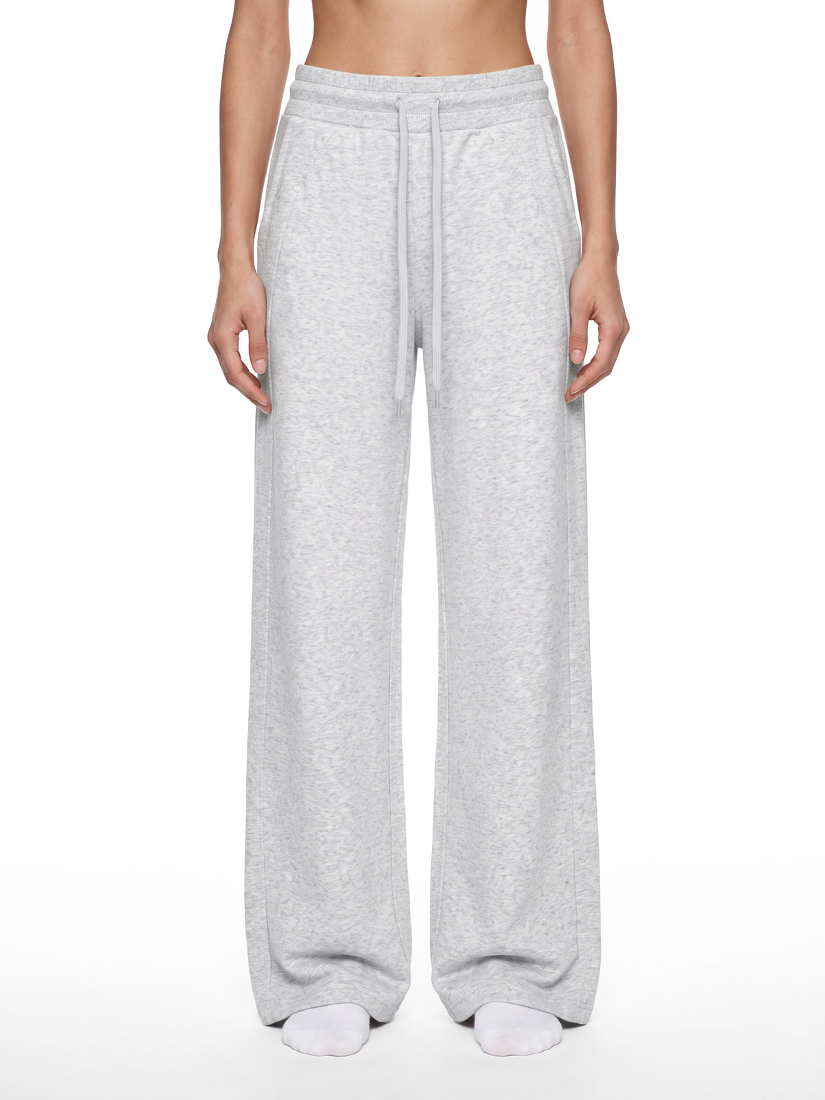 Women's Wide Leg Fleece Sweatpants - WB0114-P001-V2