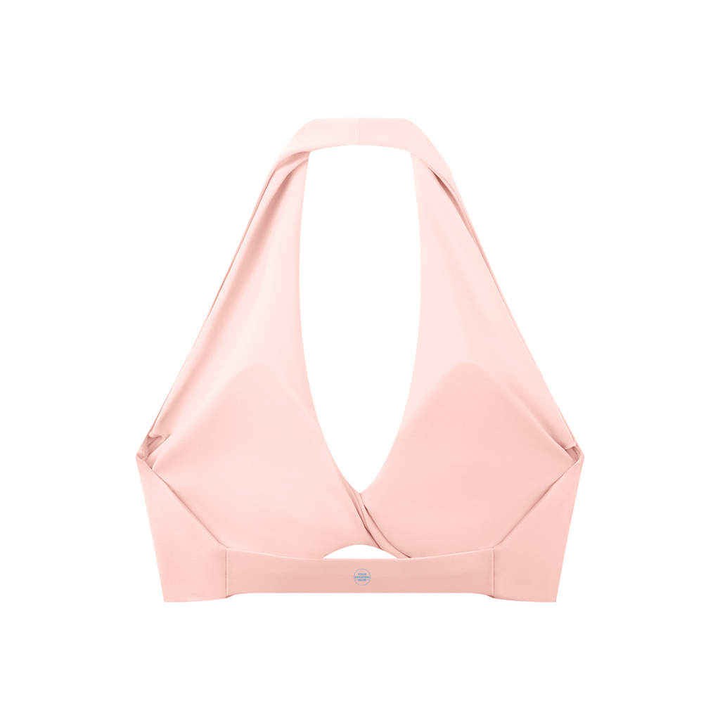 Women's Pleated Halter Sports Bra - WT0063-O001-V2