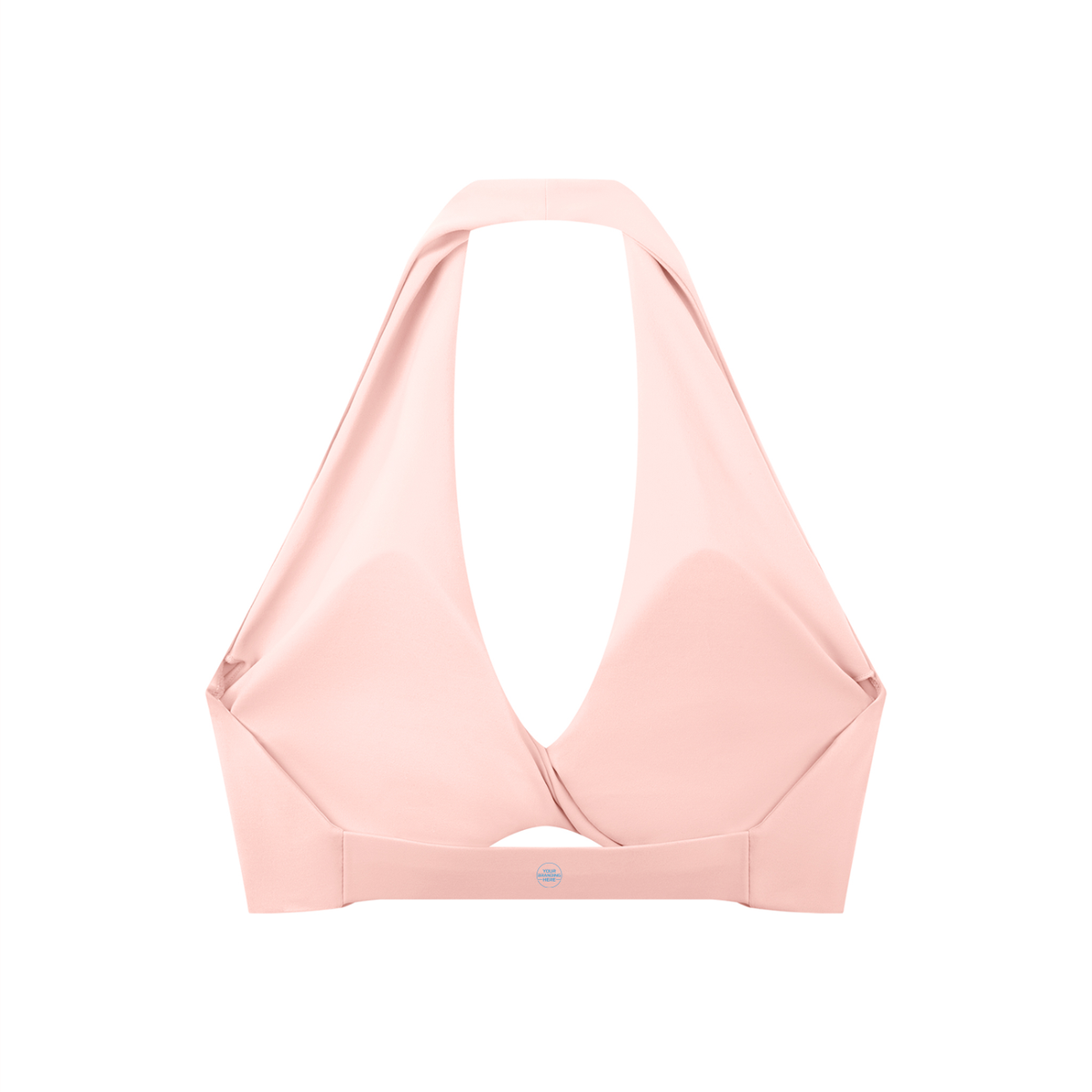 Women's Pleated Halter Sports Bra - WT0063-O001-V2