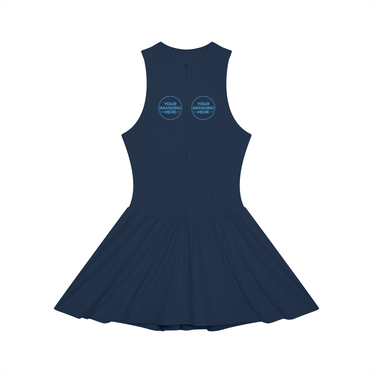 Women’s Ruched Sleeveless Full-Zip Dress - WO0015-O001-V2