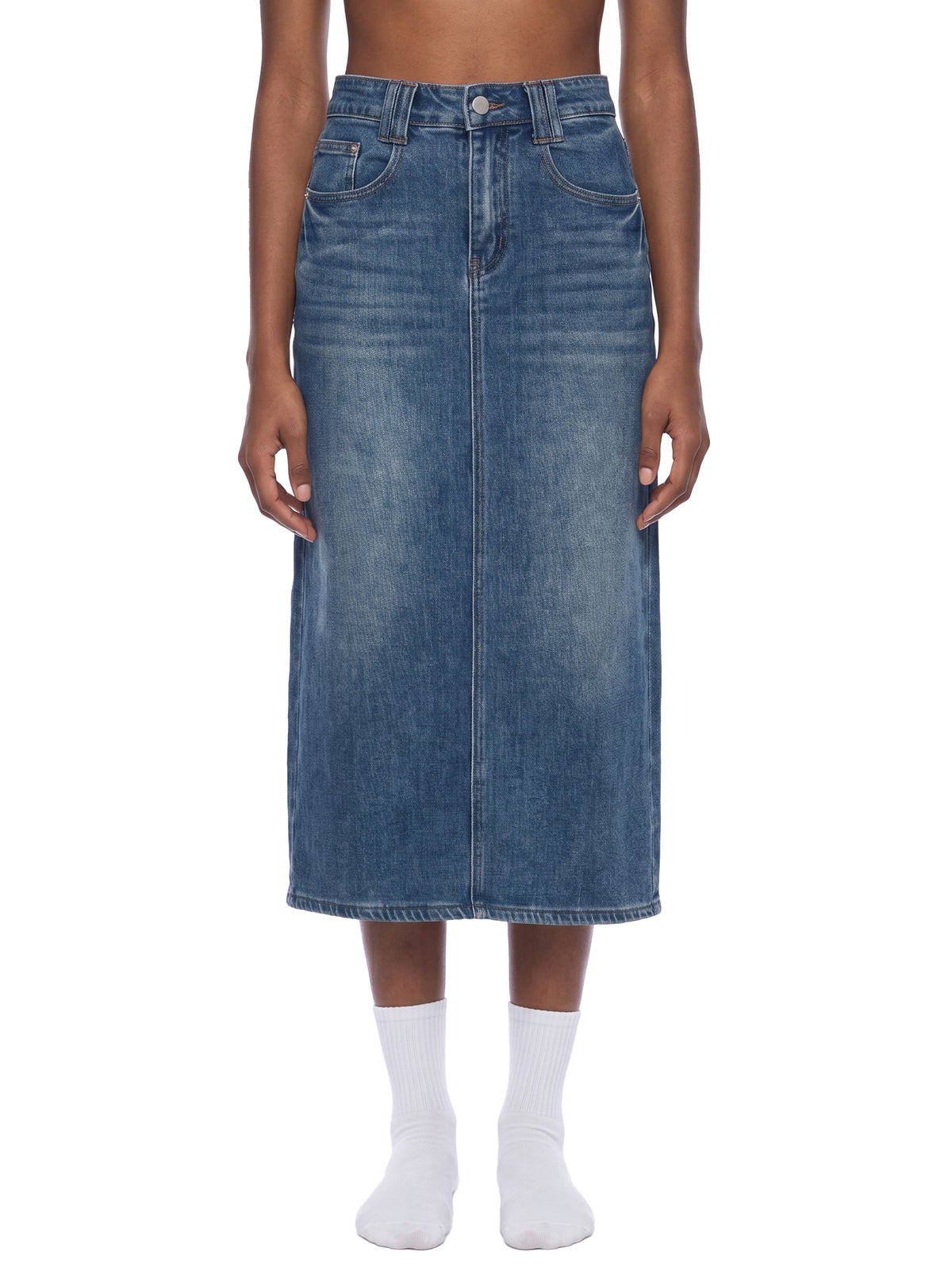 Women’s Vintage Wash Denim Skirt - WB0049-C001-V2