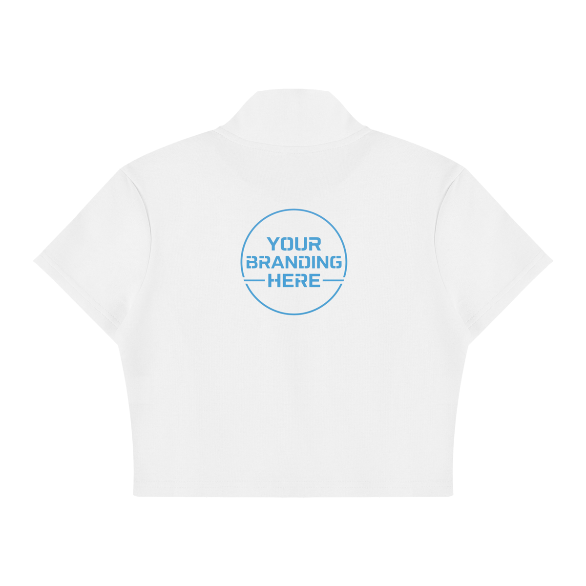 Women's Cropped Full Zip Short Sleeve T-Shirt - WT0111-C001-V4