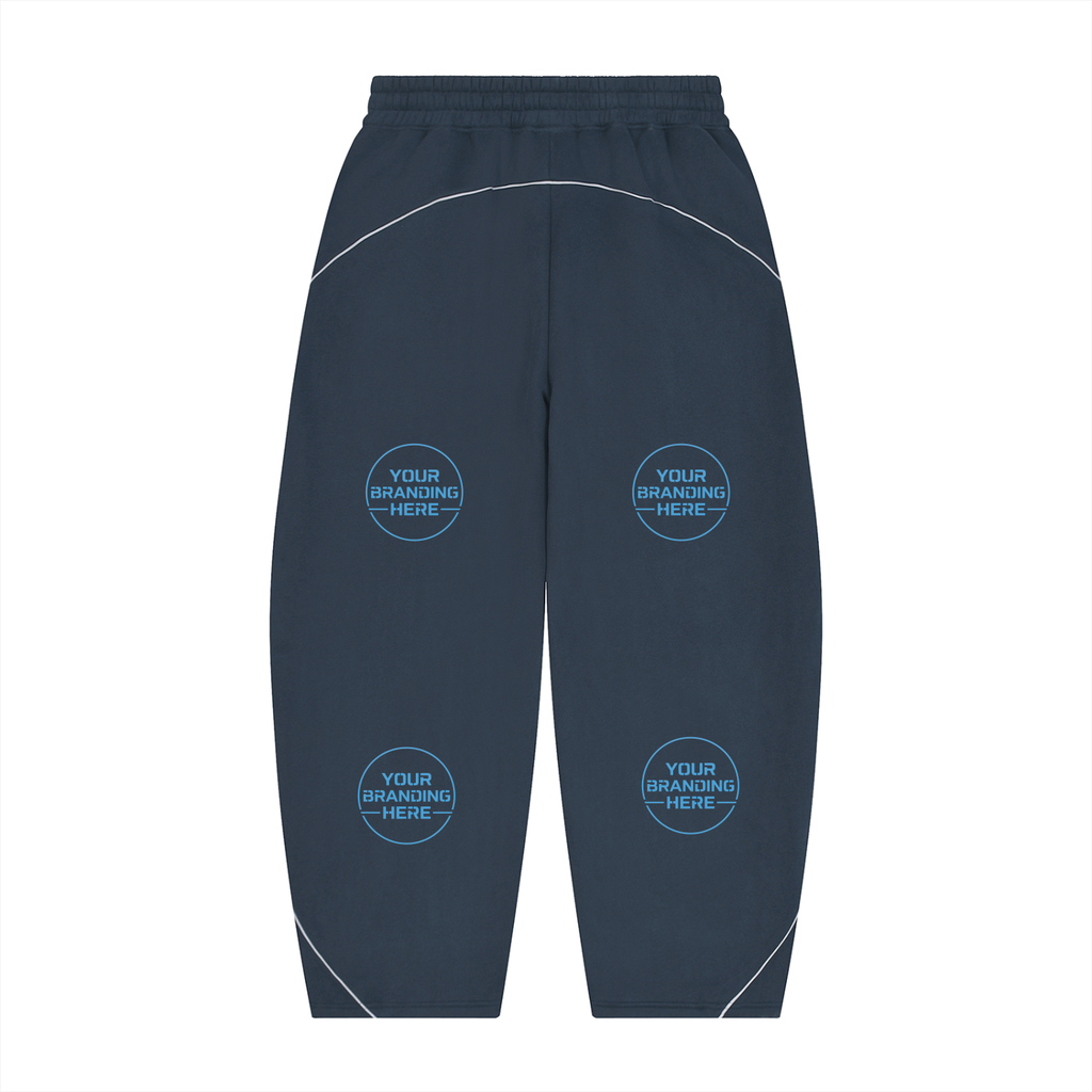 Unisex Piping Fleece Barrel Leg Sweatpants - UB0076-C001-V2