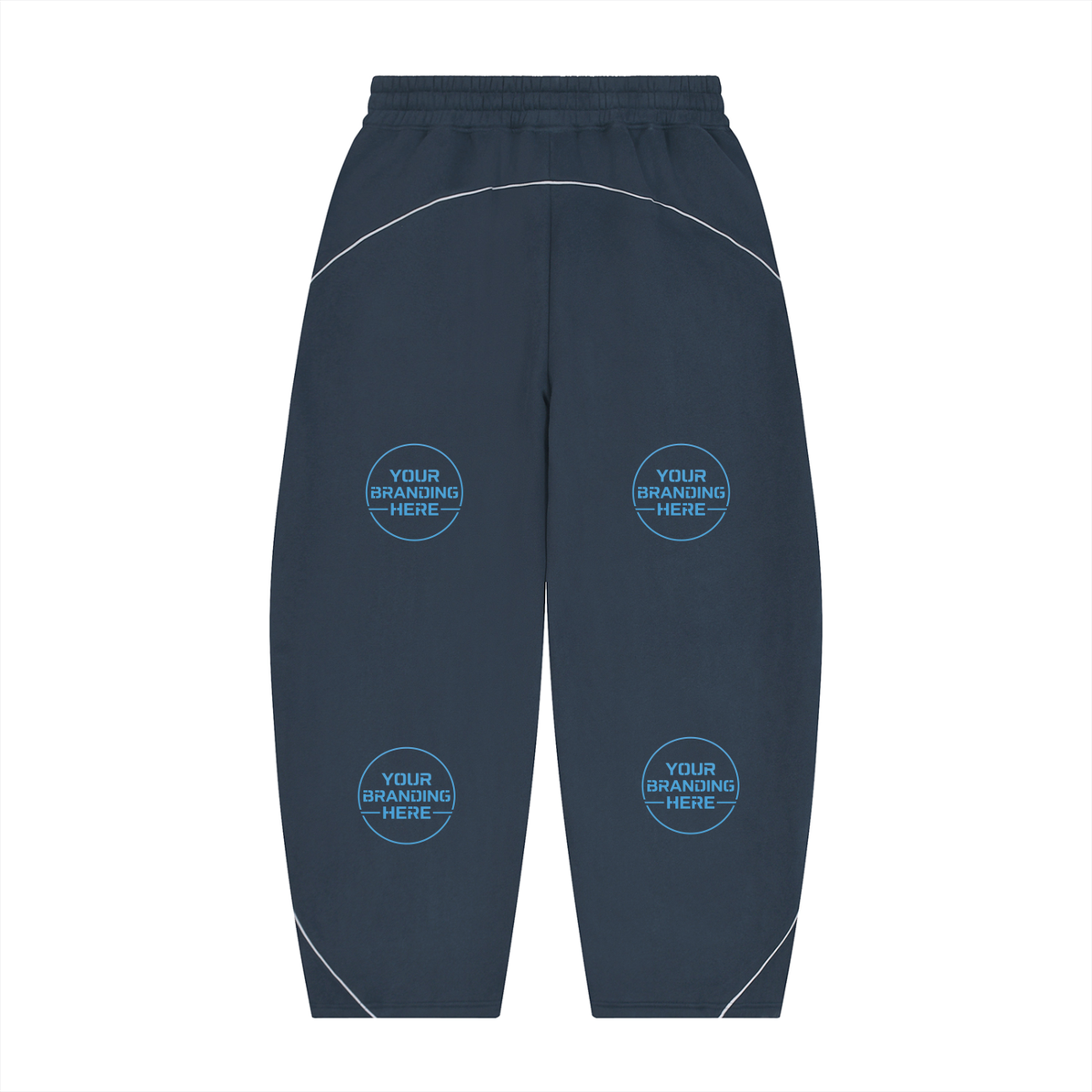 Unisex Piping Fleece Barrel Leg Sweatpants - UB0076-C001-V2