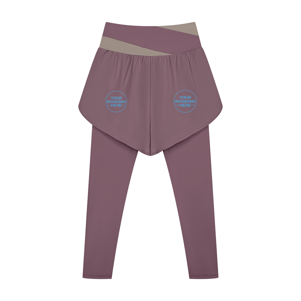 Women's Paneled High Waisted Yoga Leggings - WB0101-P001-V2