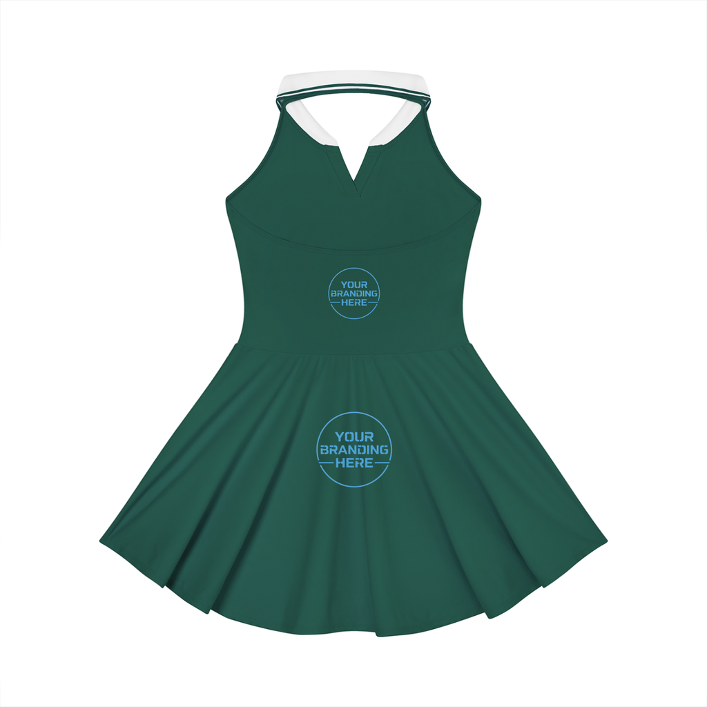Women's Collared Halter A-Line Tennis Dress - WO0008-P001-V2