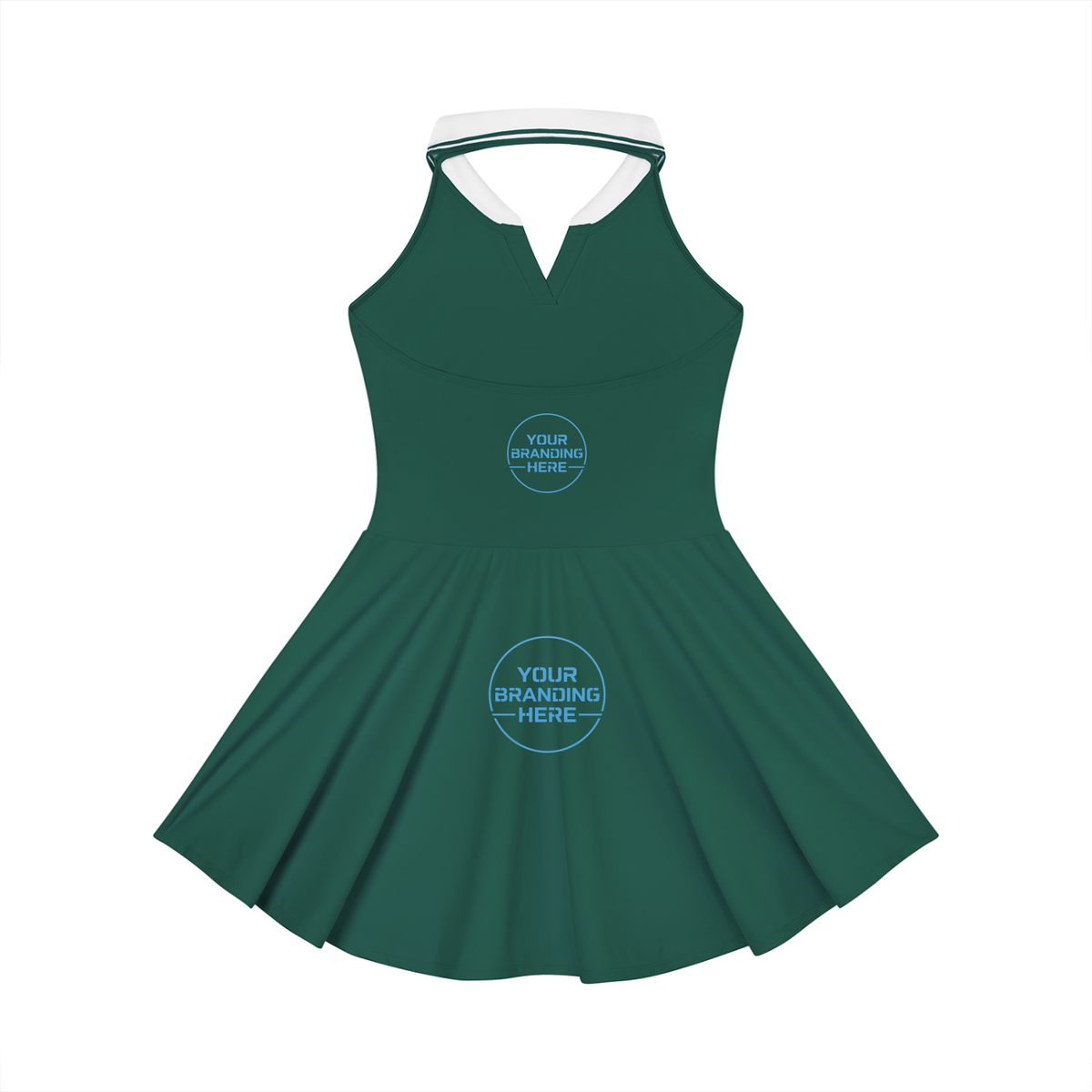 Women's Collared Halter A-Line Tennis Dress - WO0008-P001-V2