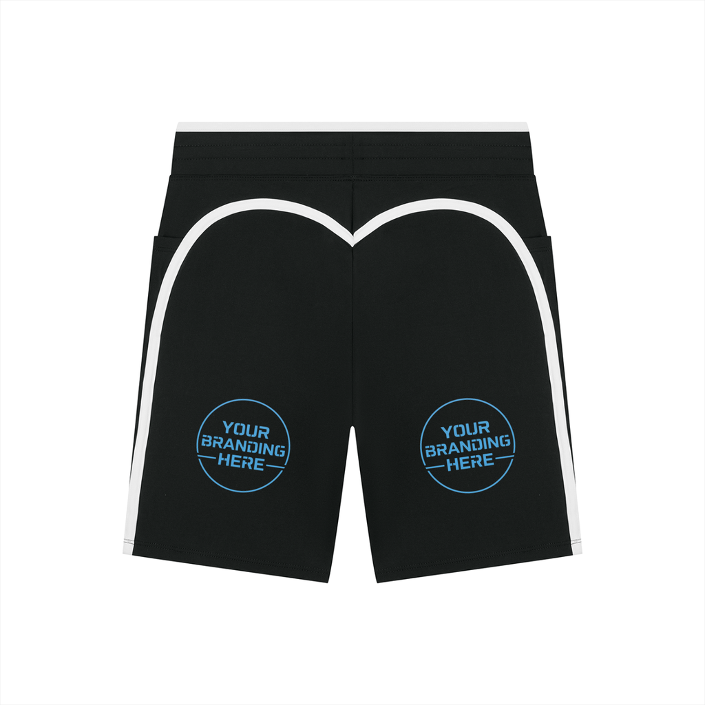 Women's High Rise Color Block Yoga Shorts - WB0062-P001-V2