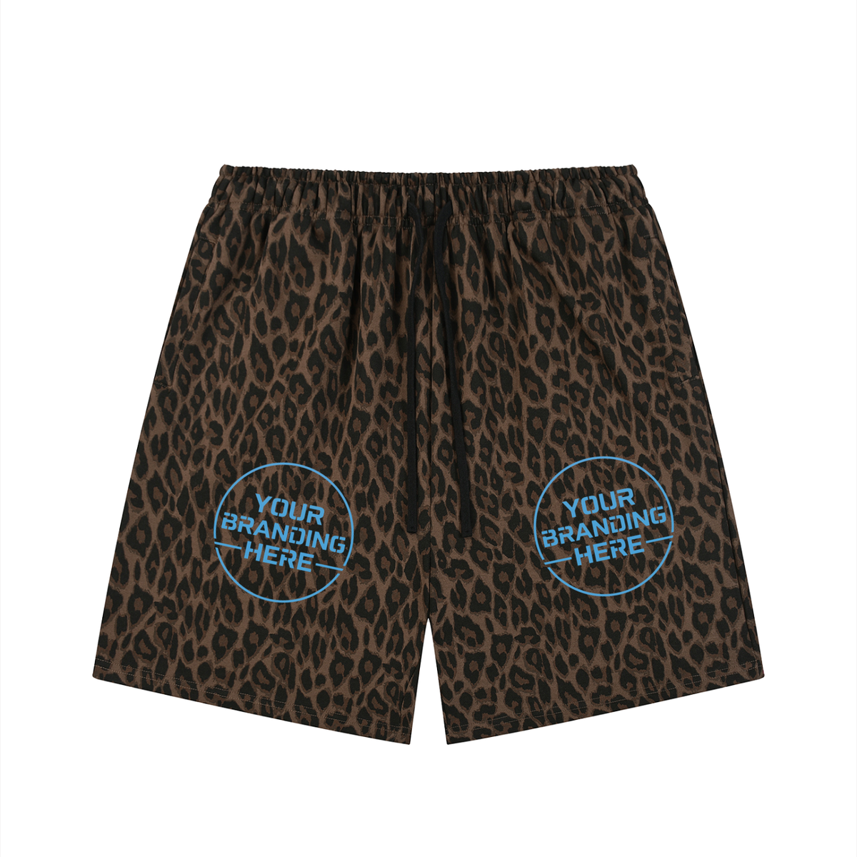 Unisex Heavyweight Leopard Drawstring Shorts - UB0037-C001-V2