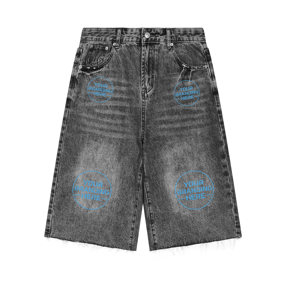 Men’s Vintage Wide Leg Denim Shorts - MB0031-C001-V2