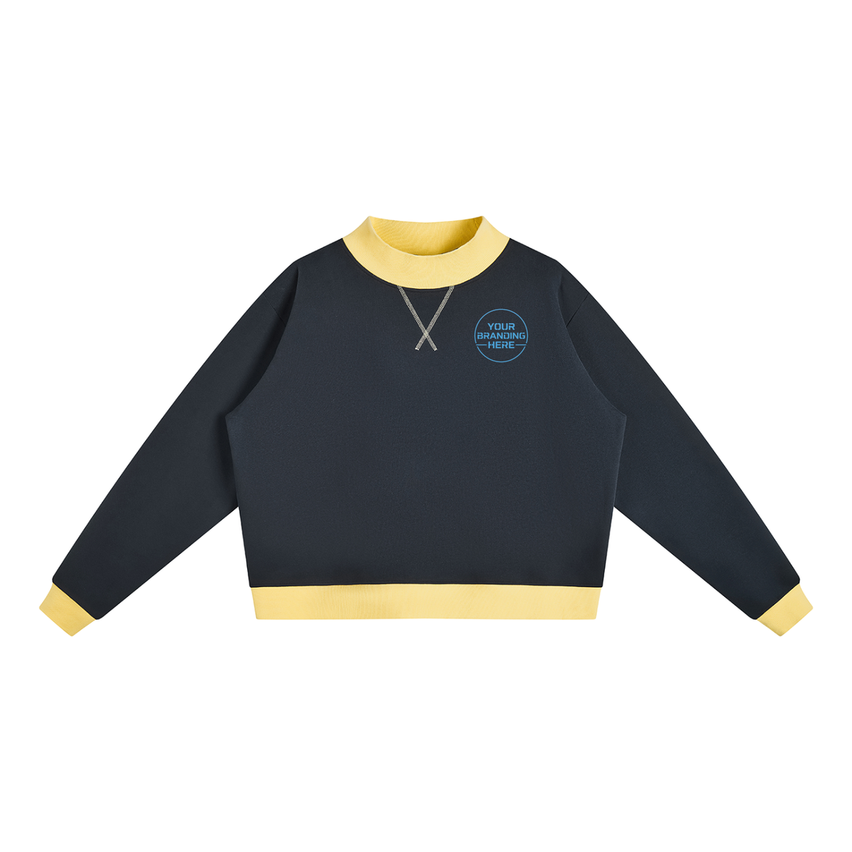 Women’s Mock Neck Crewneck Sweatshirt - WT0211-P001-V2