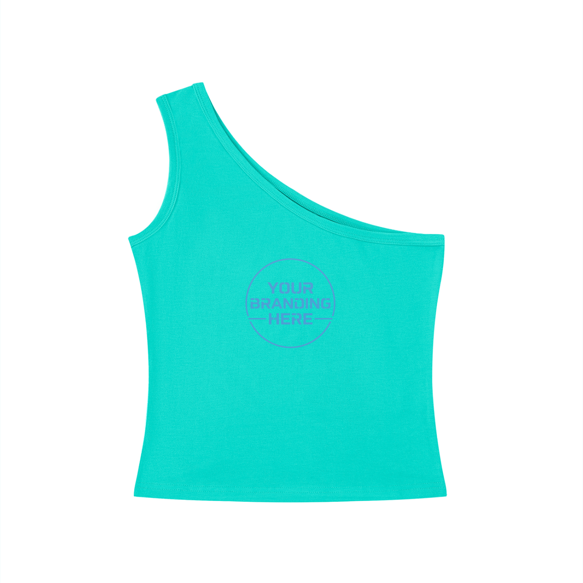 Women's One-Shoulder Crop Tank Top - WT0079-O001-V2