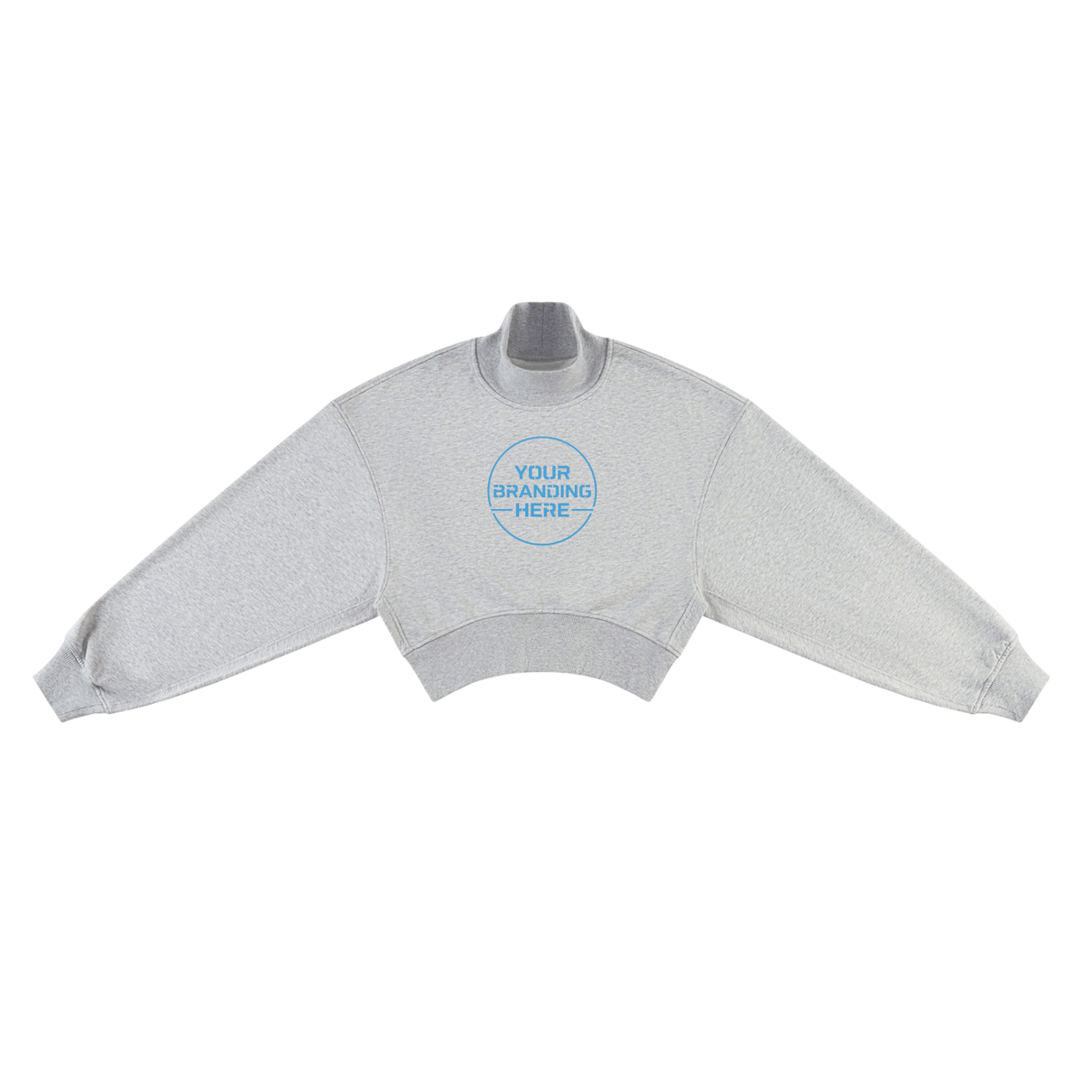 Women's Crop Mock Neck Sweatshirt - WT0280-C001-V2