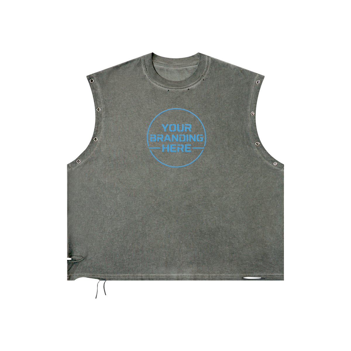 Distressed Grommet Eyelet Tank Top - RB0014-C001-V3