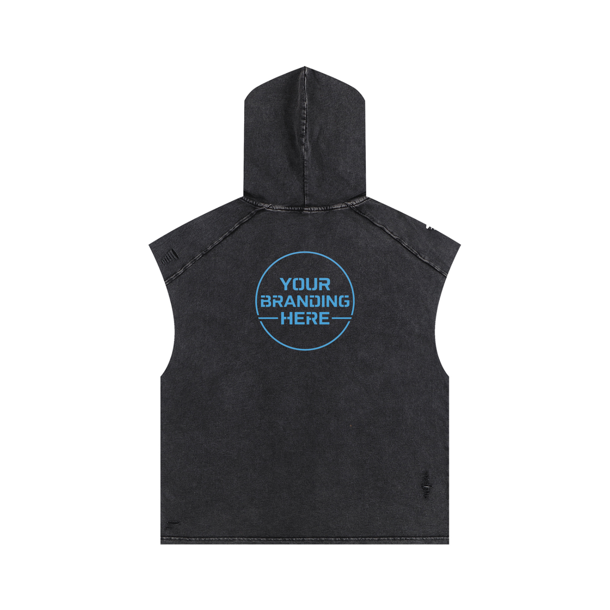 Snow Washed Boxy Hooded Tank Top - RB0006-C001-V2
