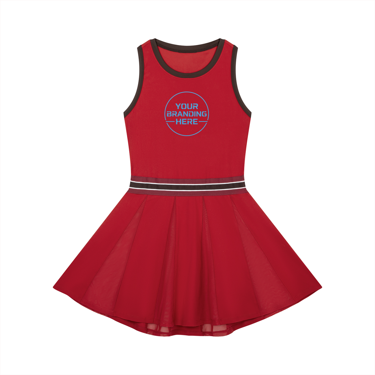 Women's Color Block A-Line Sleeveless Dress - WO0011-O001-V3