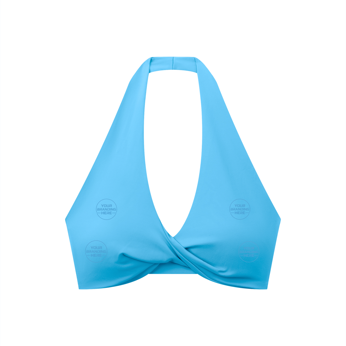 Women's Pleated Halter Sports Bra - WT0063-O001-V2