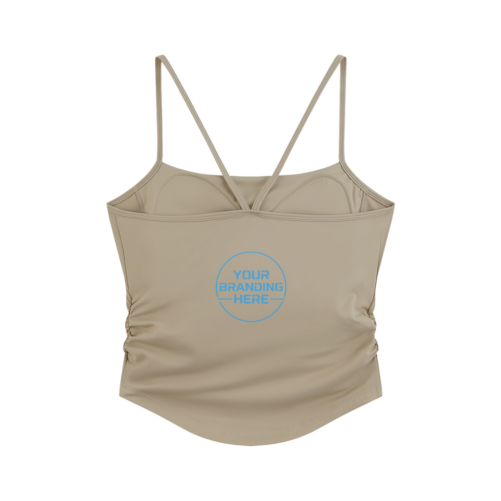 Women's Ruched Yoga Tank Top - WT0277-O001-V2