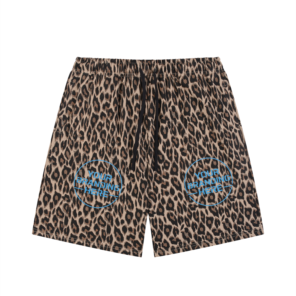 Unisex Heavyweight Leopard Drawstring Shorts - UB0037-C001-V2