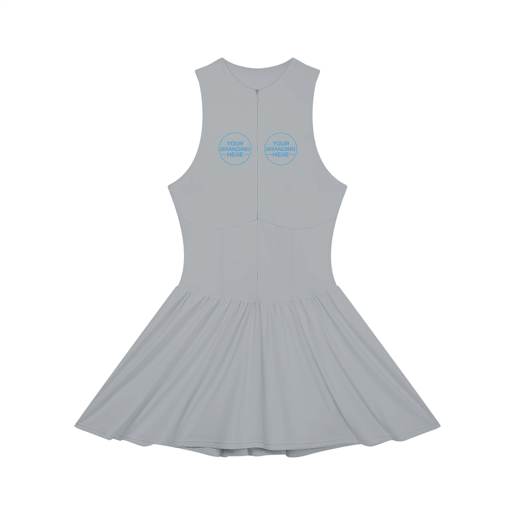 Women’s Ruched Sleeveless Full-Zip Dress - WO0015-O001-V2