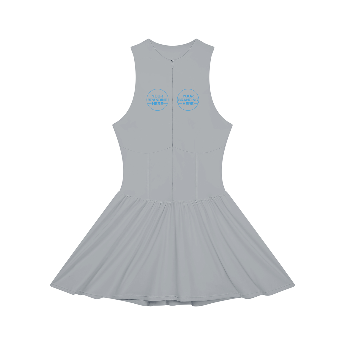 Women’s Ruched Sleeveless Full-Zip Dress - WO0015-O001-V2