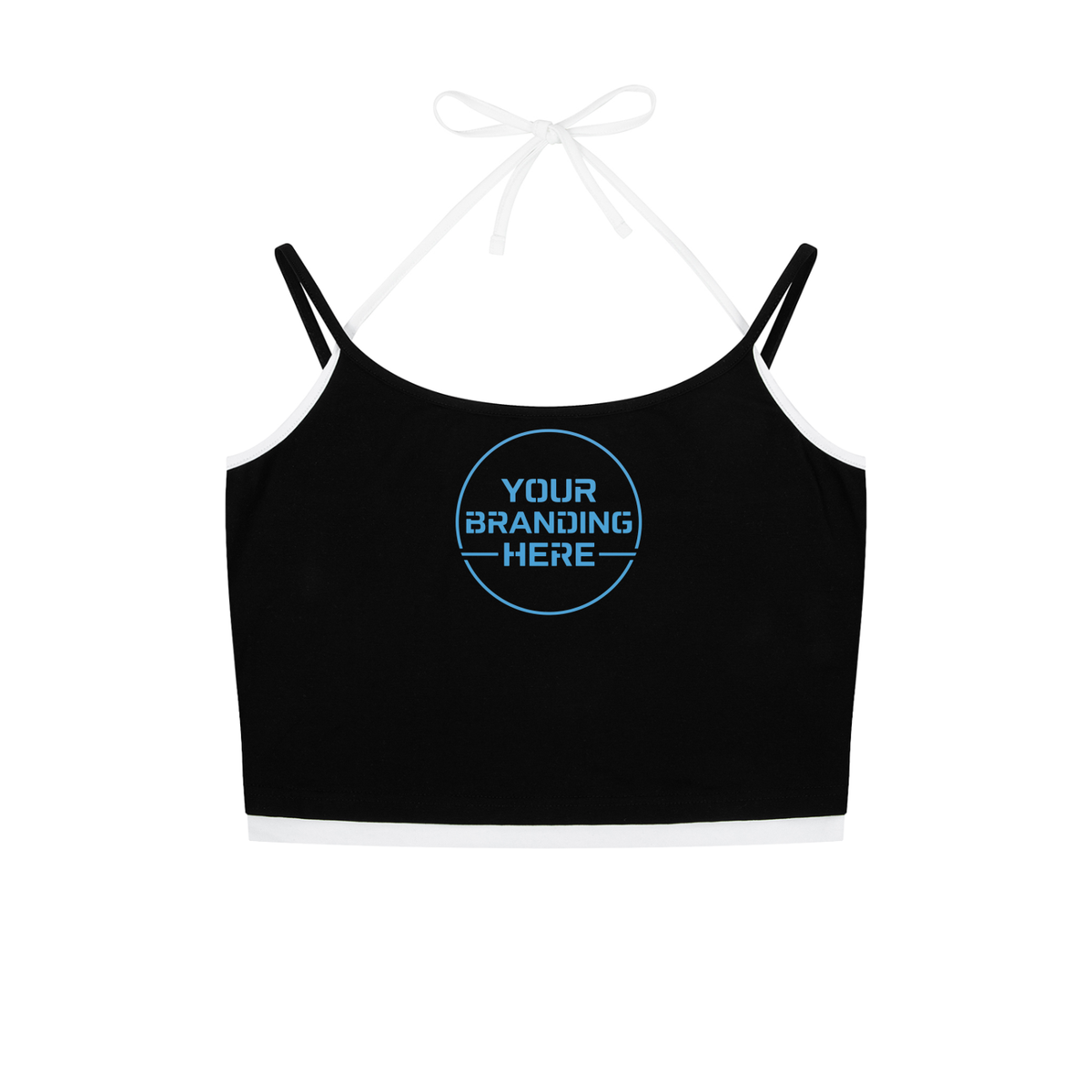 Contrast Binding Halter Tank Top - WB0001-C001-V3