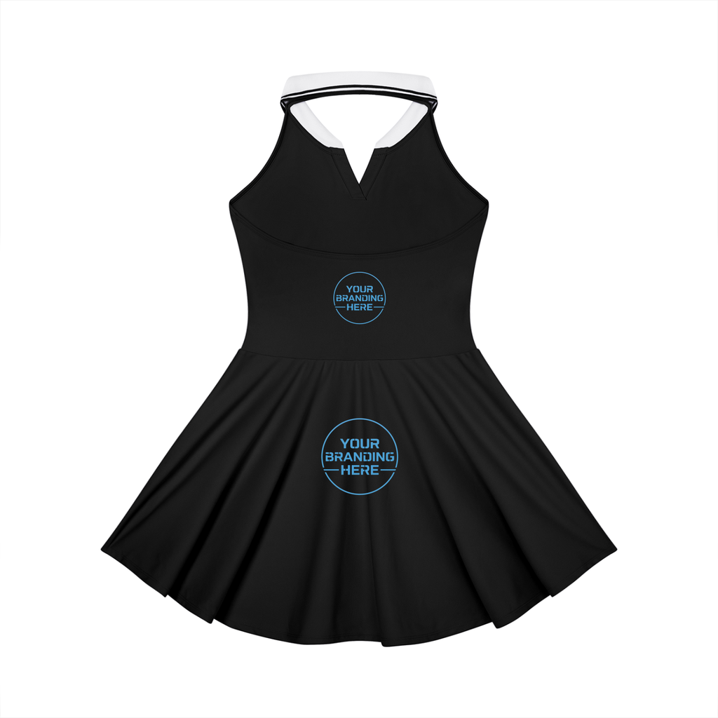 Women's Collared Halter A-Line Tennis Dress - WO0008-P001-V2