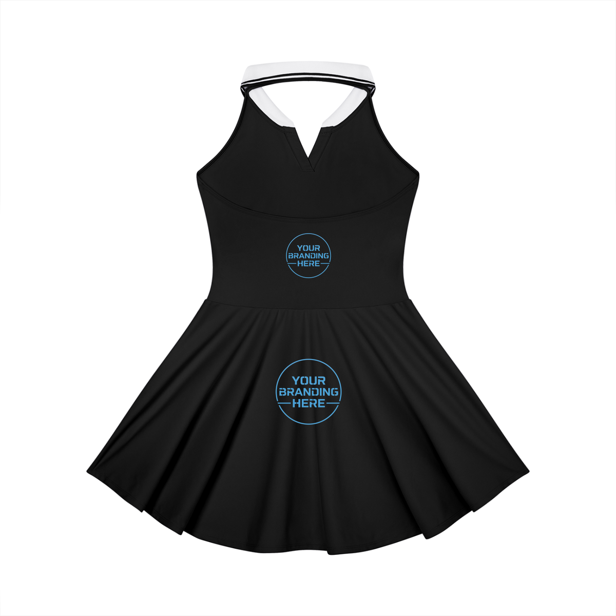 Women's Collared Halter A-Line Tennis Dress - WO0008-P001-V2
