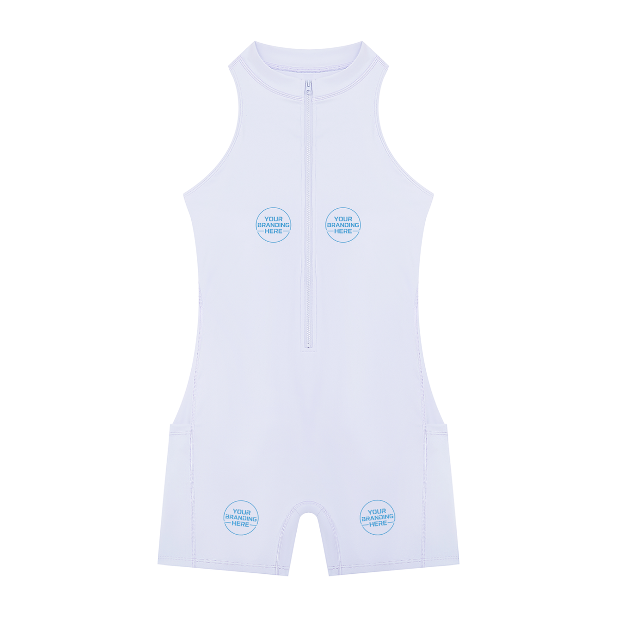Women’s Quarter-Zip Yoga Romper - WB0076-O001-V2