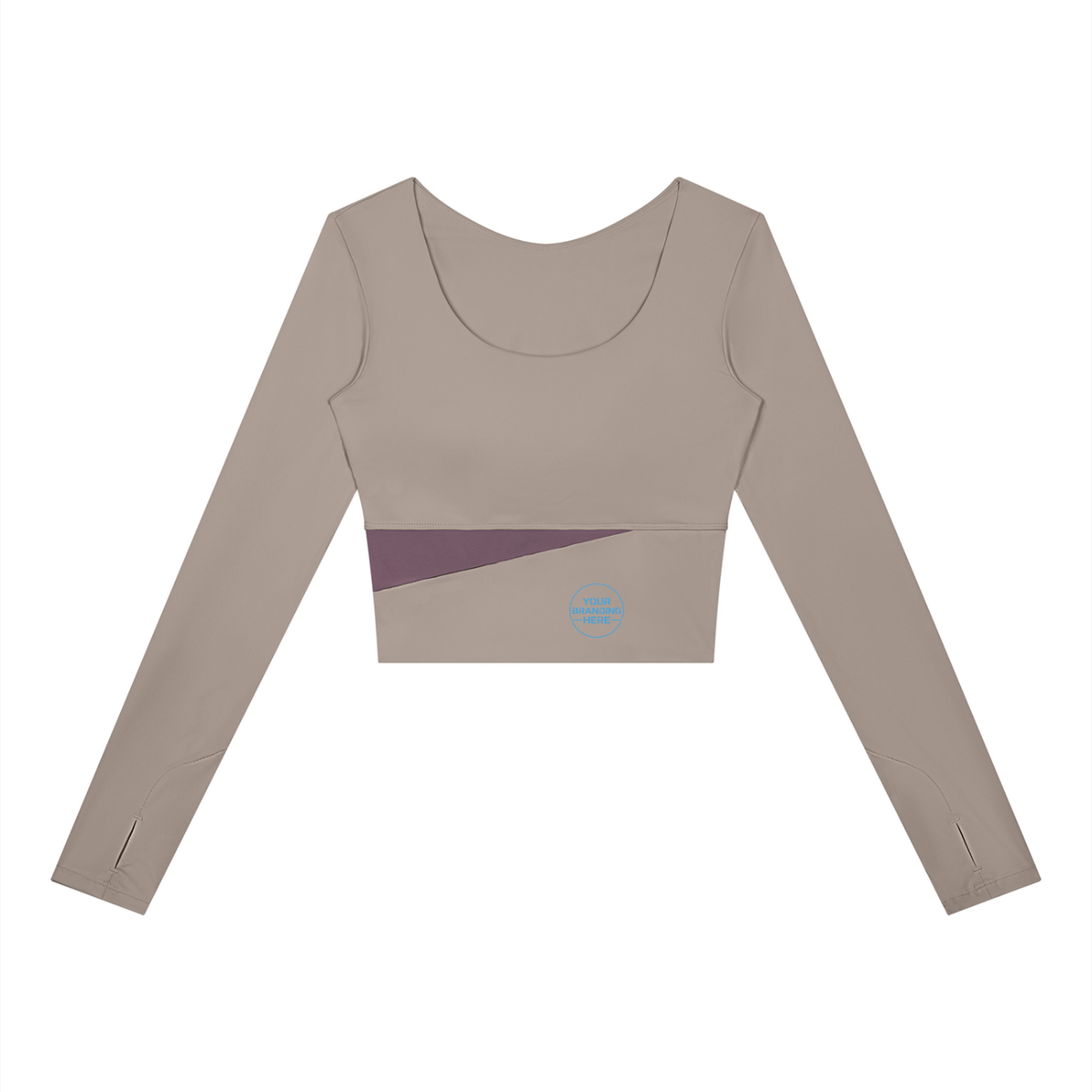 Women's Panelled Long Sleeve Yoga T-Shirt - WT0257-P001-V2