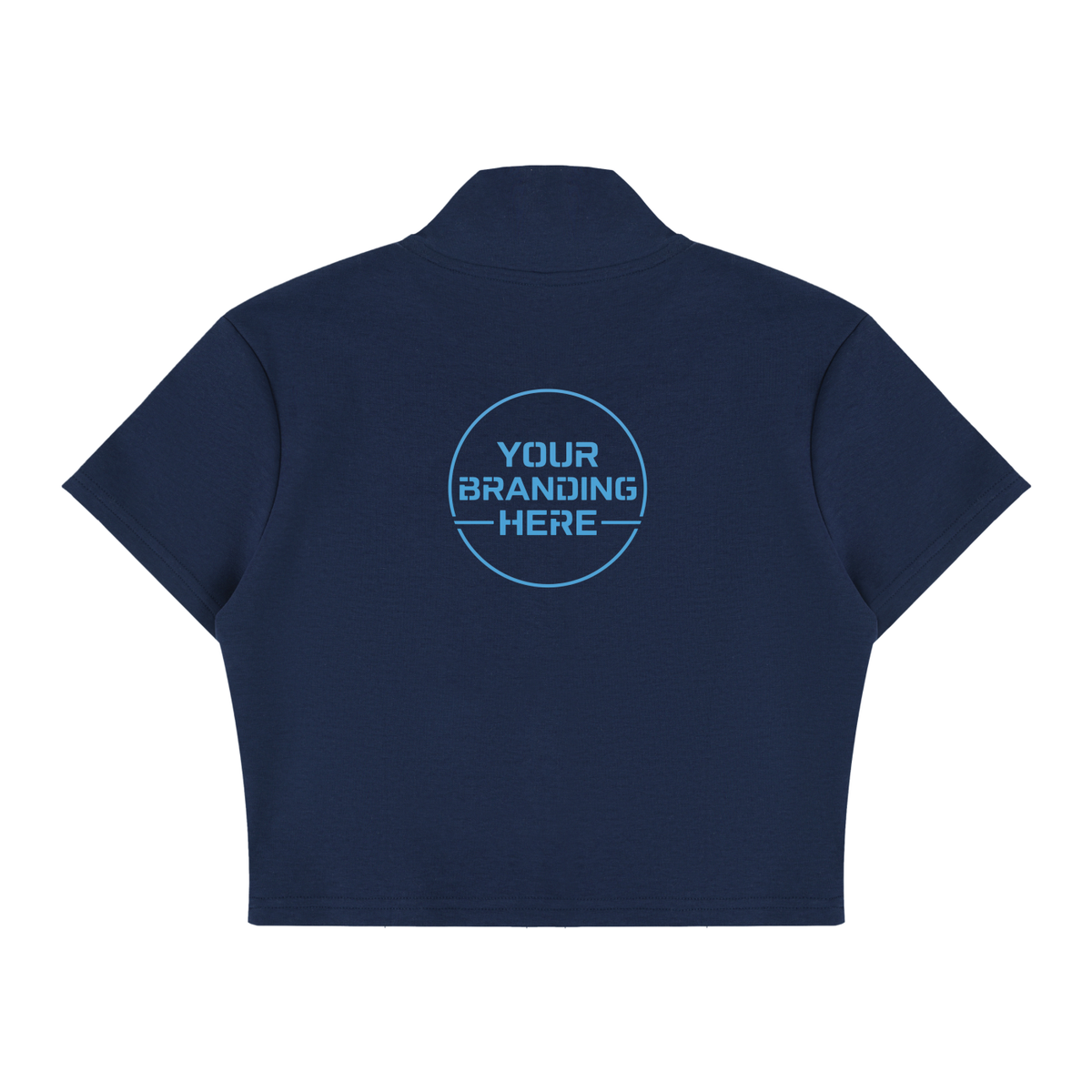 Women's Cropped Full Zip Short Sleeve T-Shirt - WT0111-C001-V4